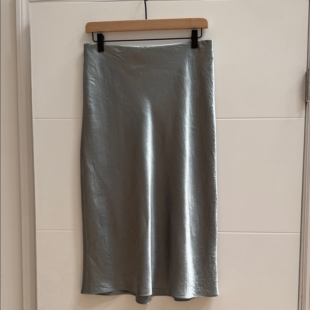 Vince Satin Midi Slip Skirt